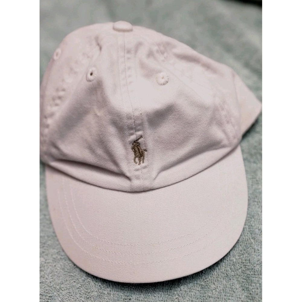 Vtg Polo Ralph Lauren Hat Toddler Khaki Beige Pony Logo Baseball Cap VTG